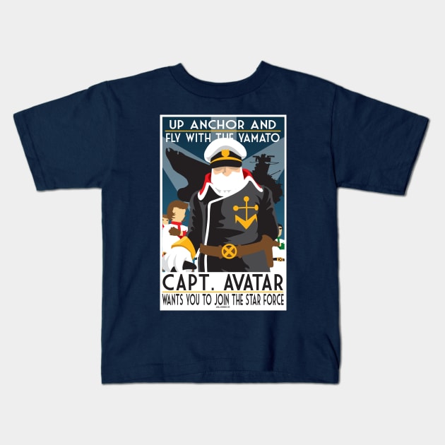 Join The Star Blazers Kids T-Shirt by CuddleswithCatsArt